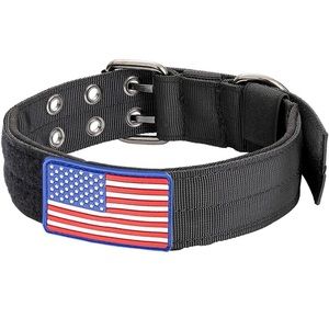 Tactical Dog Collar Adjustable with Sturdy Metal Buckle Handle 1.8inch Wide Army